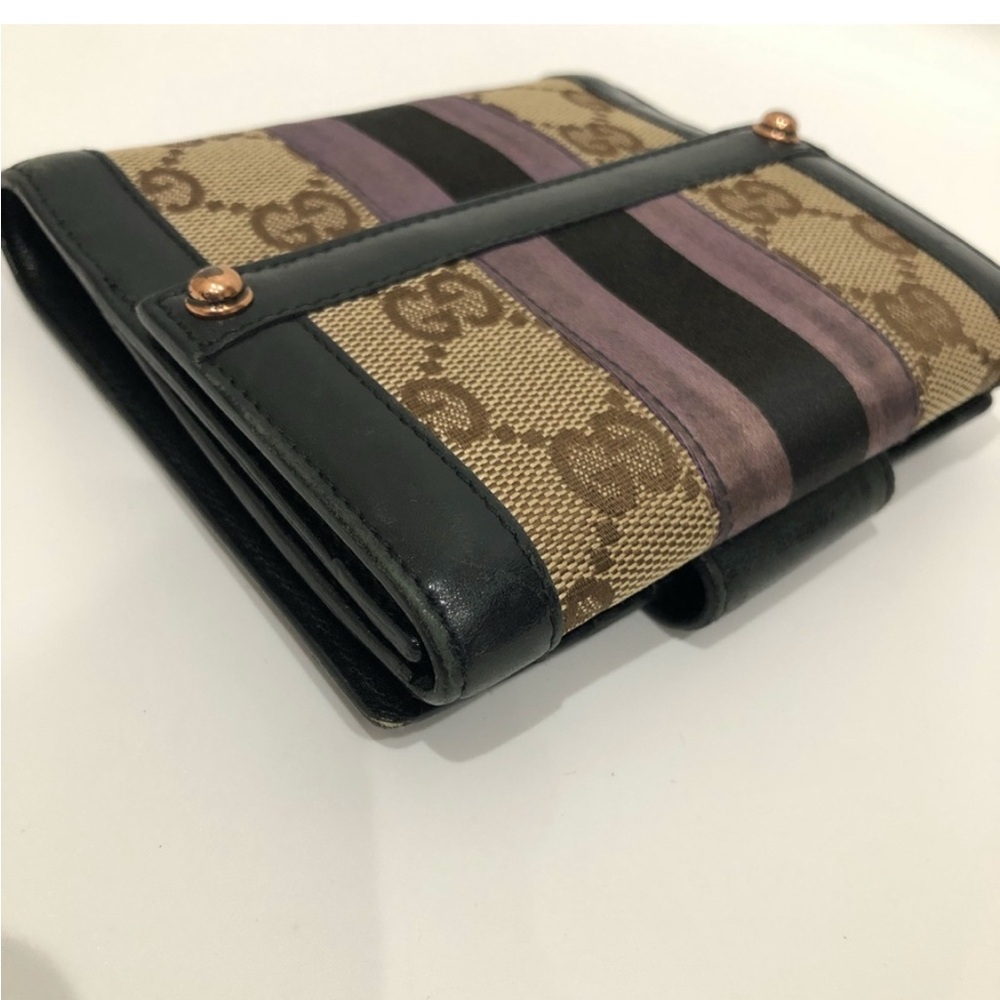 Gucci Black Brown GG Canvas Bifold Wallet  (Gently Used) - Picture 4 of 14
